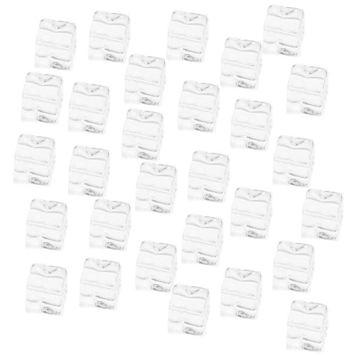 50pcs Reusable Ice Cubes Props Washable Non-Melting Fake Ice Cubes for Cocktails