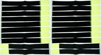 BIE-TEC 20 x Klett Kabelbinder 500 x 50 mm neongelb Kabelklettband Kabelklett Klettband