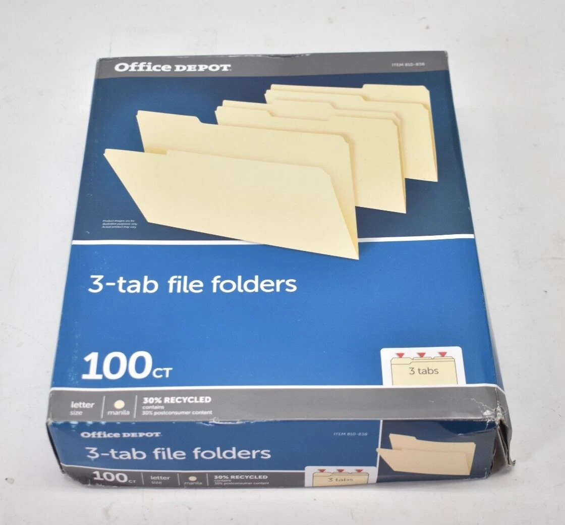 Multi-Section Project Folders W/ Clear Dividers 3-Sections, 1/3-Cut Tab, Letter Size, Clear, 25/Box