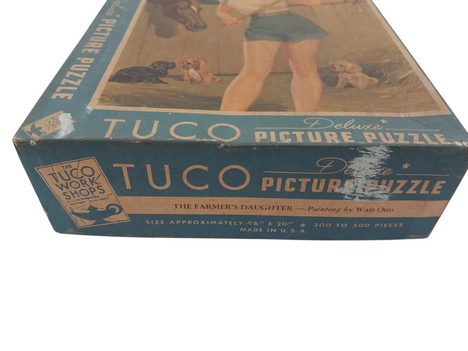 Rompecabezas Tuco Deluxe con imagen en caja "La hija del granjero" 300 a 500 piezas caballo Foto 3 de 4