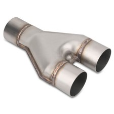 Welded Exhaust Tip Y-pipe 2.5 Dual Outlet2.5inch Single Inlet Stainless Steel