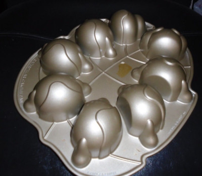NORDIC WARE CATERPILLAR CAKE PAN IN GOLD 3 CUPS