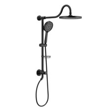 Tearel 9 Inches Rainfall Shower Head and Handheld Showerhead Matte Black 