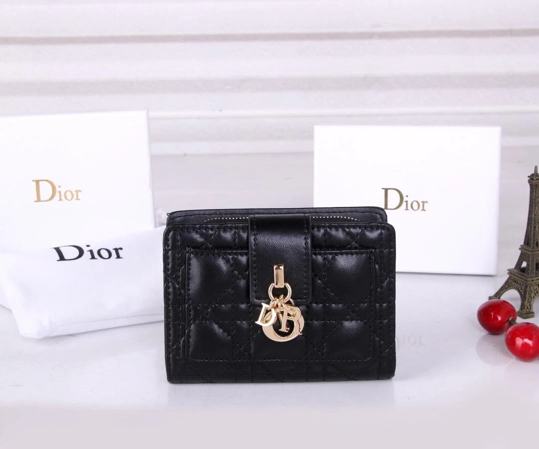 DIOR Petit Portefeuille Portefeuille Bi Pliable