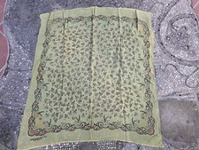 Light green cotton scarf, vintage 1990s Turkish headscarf, lightweight scarf
