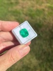 Natural Certified Green Emerald TCW 8.77 Cushion Shape Gemstone. — photo 2