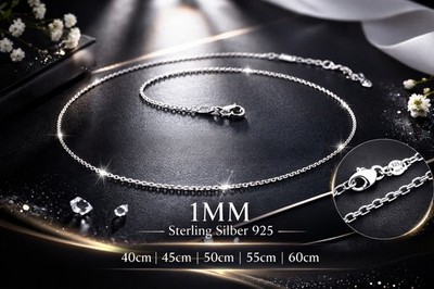 Silver chain anchor chain 925 sterling silver chain bracelet 50 cm