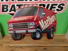 CHEVY VAN SIGN MARLBORO RARE PLASTIC 4X4 NICE SHAPE SURVIVOR HARD 2 FIND 20X15