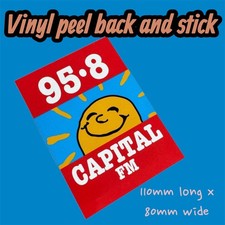 Vintage Radio CAPITAL 95.8 Station Window Vinyl Sticker 70s 80s Classic FM AM