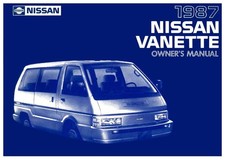 1987 Nissan Vanette Owner's Manual