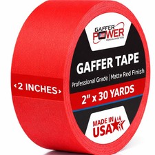 Gaffer Power Red Tape, 2 Inch x 30 2 inches x 30 yards  1 pack,