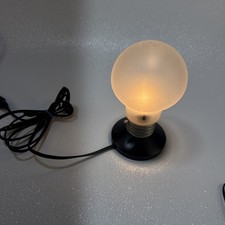Vintage IKEA 90s Light Bulb Pop Art Post Modern Frosted Glass Desk Lamp