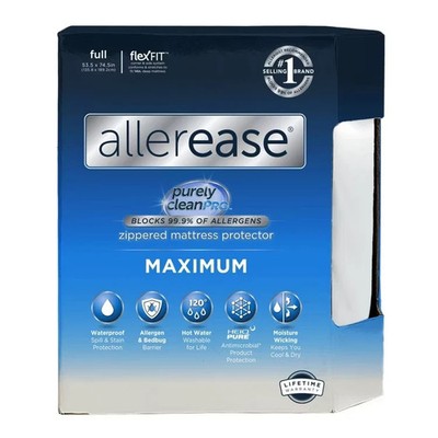 AllerEase QUEEN Mattress ProtectorWaterproof & Allergy Defense OPENBOX