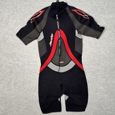 Jobe Quest Sports Wetsuit Shorty Medium Surf Black Gray Red Water Sports 2.0/2.5