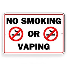 No Smoking Or Vaping Sign / Decal In This Area Warning Sns013 / Magnetic Sign