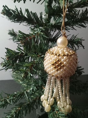 Pearl Bead Christmas Ornament