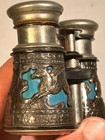 Antique Opera Glasses Enamel & Copper Pegasus Scene — photo 6