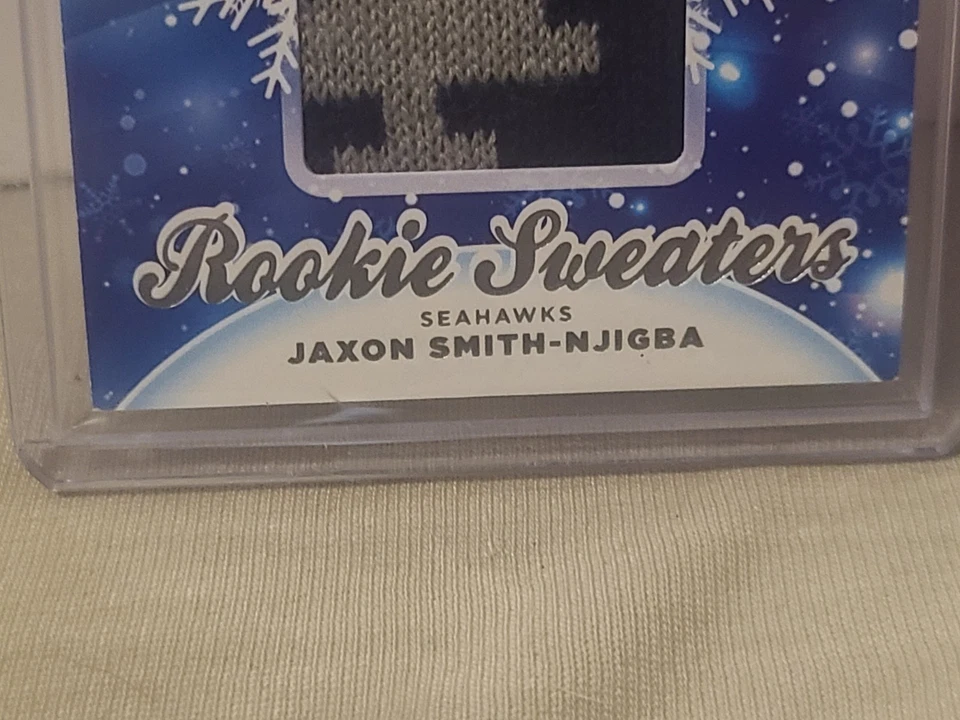 Jaxon Smith-Njigba Rookie Patch #HSJSN 2023 Donruss Rookie Sweaters Seahawks NFL - Image 3 of 4