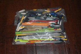 300 Knex Rods Mixed Standard Replacement Parts Yellow Red Gray Black Tan Pieces