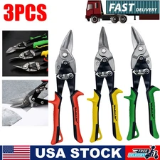 3x Aviation Tin Snips Left Straight Right Sheet Metal Cutter Shear Scissor Tool