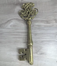 Vintage Virginia Metalcrafters Brass Thomas Jefferson Cipher Skeleton Key 