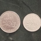 France Semeuse Aluminum Coin Lot 1978 1 Franc & 1969 1/2 Franc — photo 5
