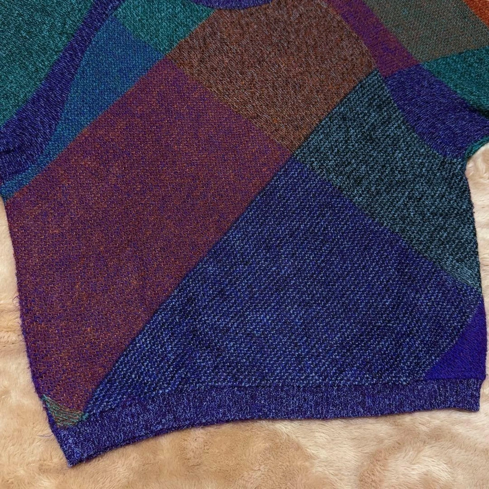 [EXC] Pull tricoté mohair Missoni années 90 multicolore patchwork orange :... - Photo 3/4