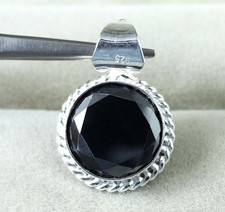 15.30 Ct Black Diamond Solitaire Round Certified Wedding Pendant See Video