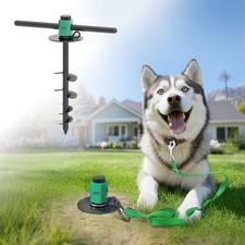 ROOTIE Heavy Duty Dog Tie-Out Stake, Dog Anchor for Yard, Camping, Spiral Gro...