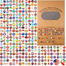 Fumete 289 Pcs Flags Push Pins for Map World Creative As Shown in the Picture