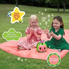 COCOMELON NO SPILL MUSICAL BUBBLE MACHINE  BUBBLE TOY FOR BABY, - GREEN
