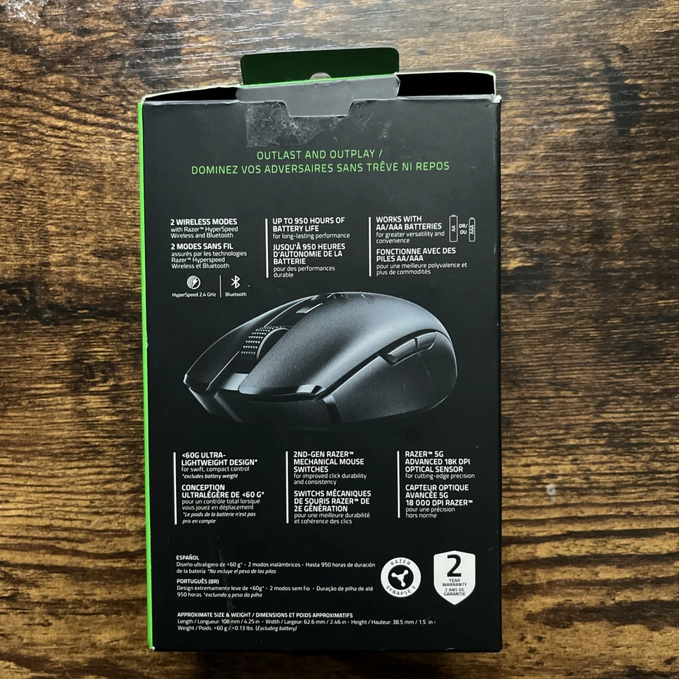 Razer Orochi V2 Wireless Optical Gaming Mouse Black - Image 2 of 4