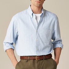 J. Crew Slim Broken-in organic cotton oxford shirt Men's Light Blue Medium