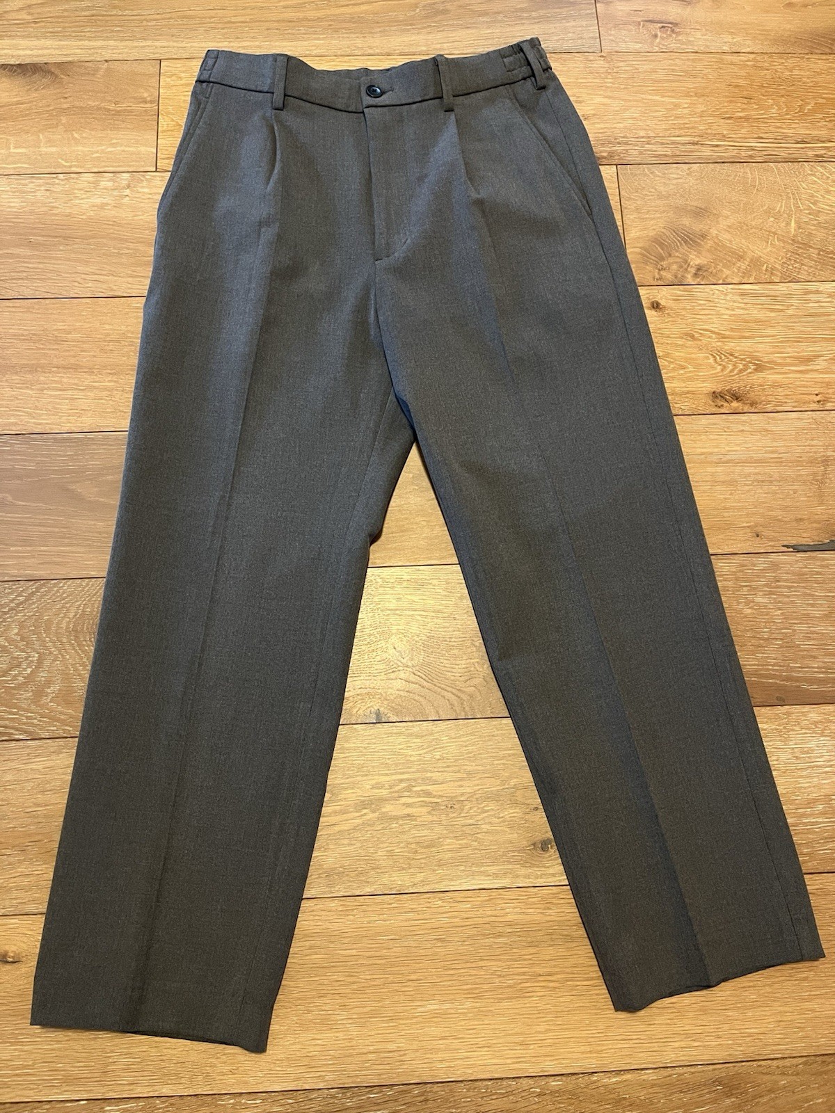 Uniqlo Pleated Wide Pants Gray Size Small