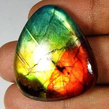 Fancy Cabochon Colored of Labradorite Natural 31x27x6 Loose Gemstone