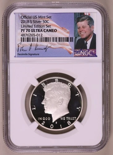 2018-S Silver Kennedy Half Dollar NGC PF70 Ultra Cameo ***RARE ORIGINAL COIN***