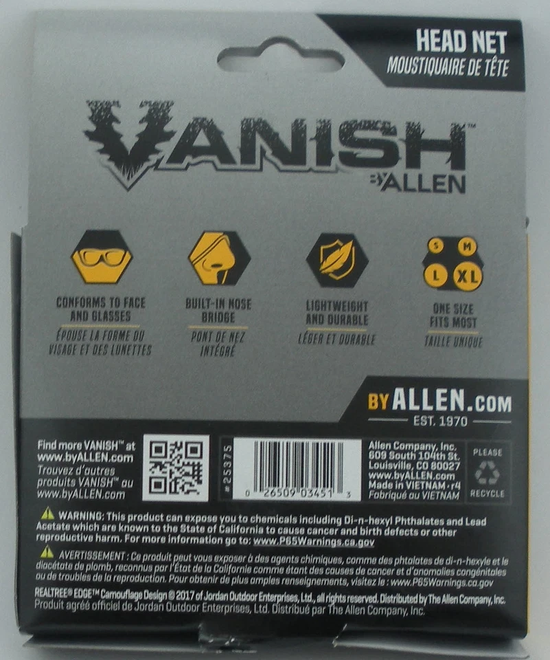 Allen 25375 Mesh Full Head Face Net Realtree Extra Camo - Image 3 of 3