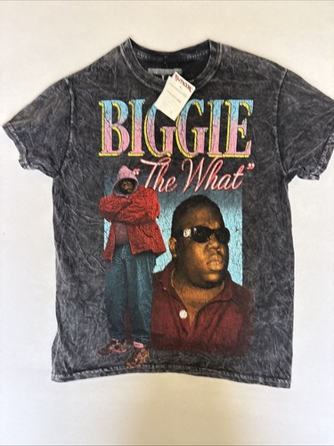 Notorious BIG Biggie Smalls Rap Hip Hop Distressed Black T-Shirt Sz Small #1067 - Picture 8 of 8