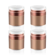 4 Pack Airless Pump Jars,1.7Oz/50ml Empty Acrylic Airless Makeup Cosmetic Jar...