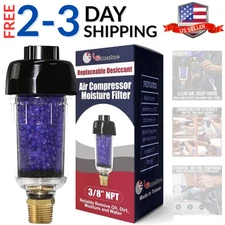 LEMATEC Compressed Air Dryer with Desiccant Filter System - Removes Oil, Wate...