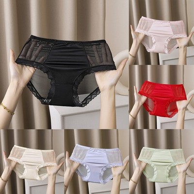 Damen Triangel Hose nahtlos Netz Höschen weiche Satin Struktur für Urlaub Resort