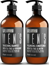Mens Shampoo and Conditioner Set 16 Fl Oz Set of 2 Sulfate Free Strengthening