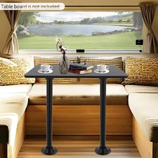 29" 2Pcs RV Table Base Mount Aluminum Alloy RV Table Leg w/ Mounting Hardware
