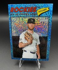 2026 Topps Heritage Kyle Freeland Blue Sparkle Parallel #92 Rockies