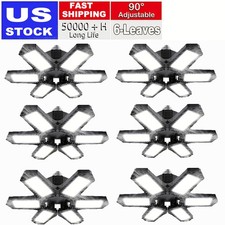 2-6Pack LED Garage Lights 600W Deformable Ceiling Shop Work Lamp Super Bright US
