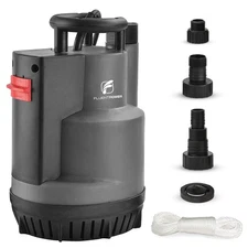FLUENTPOWER 1/2HP Submersible Sump Pump 2500GPH Utility Water Pump, Auto/Manu...