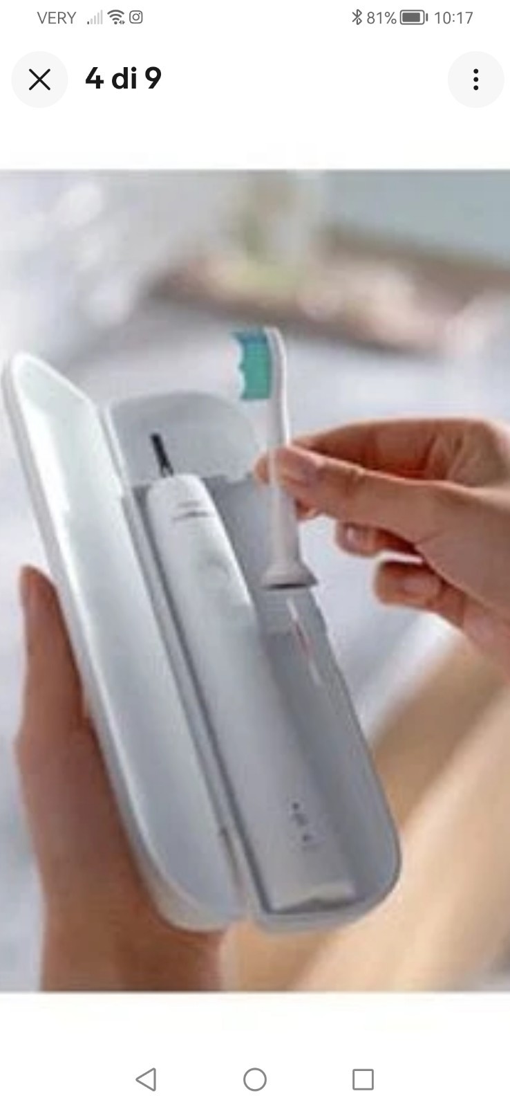 Philips 3100 series Sonicare Spazzolino Elettrico Sonico Bianco, con custodia da