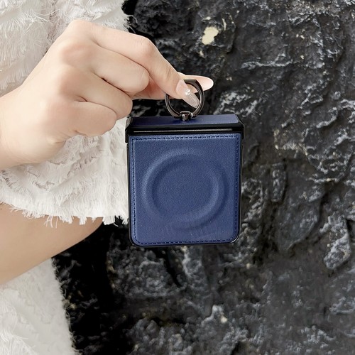 Funda de cuero con soporte de anillo magnético para Samsung Galaxy Z Flip 7 FE/Flip7/6/5/4/3 - Imagen 5 de 34