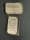 (1) Scottsdale Silver 1oz Bar & (1) APMEX  1oz Silver Bar Investment