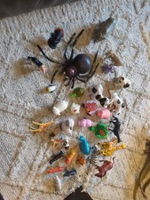Vintage Lot of Animal Figures Random Mixed Hard Plastic Rubber Toys